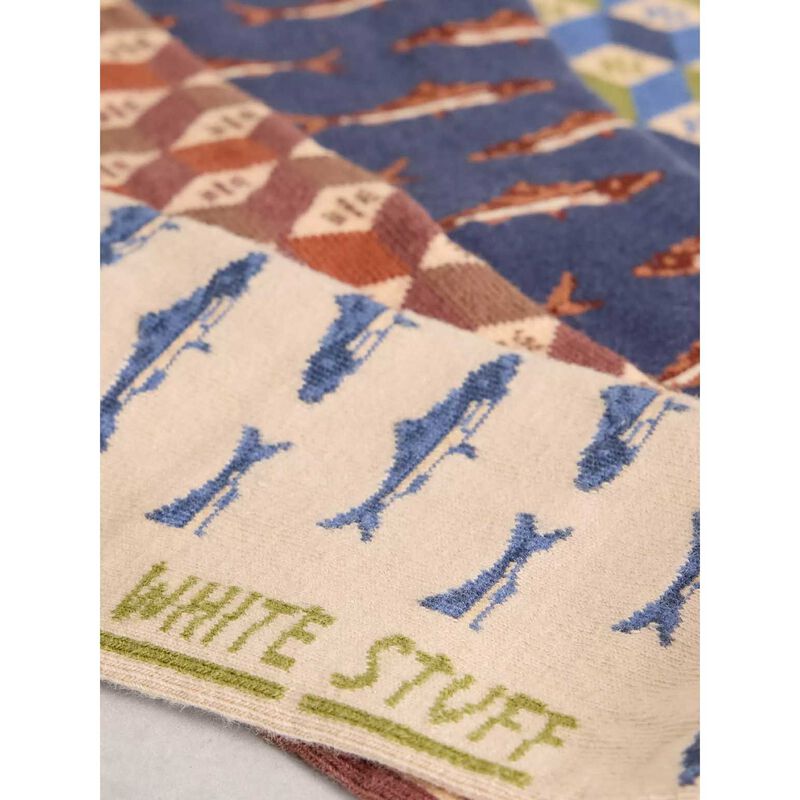 White Stuff Fish Pattern Ankle Socks - 4 Pack image number 2